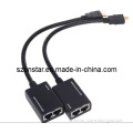 1080P Cat5e CAT6 Repeater HDMI Extender Cable